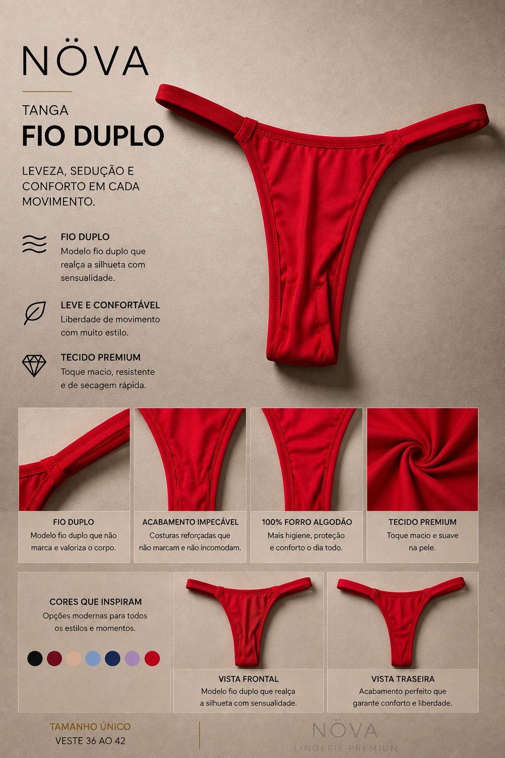 Calcinha Sexy Fio Duplo